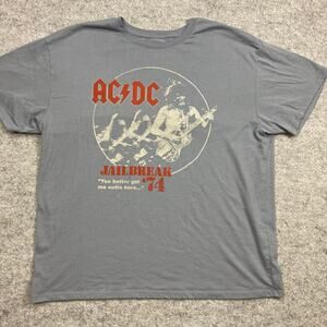 Ac/dc shirt mens XL rocknoll 70s rock motorcycle grunge rave party Y2K jailbreak